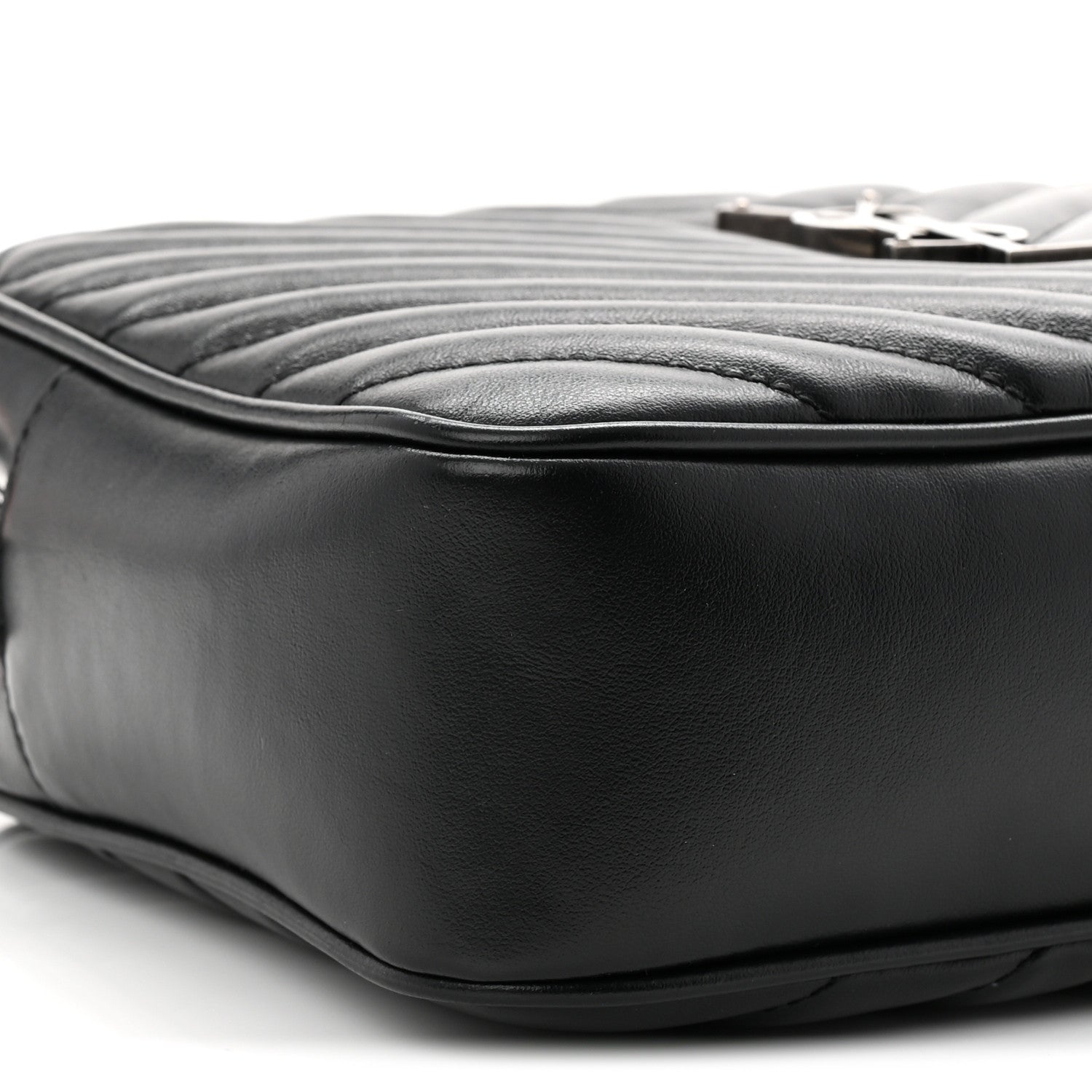 Calfskin Matelasse Monogram Lou Camera Bag Black