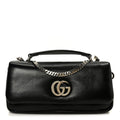 Lambskin Small GG Milano Top Handle Shoulder Bag Black