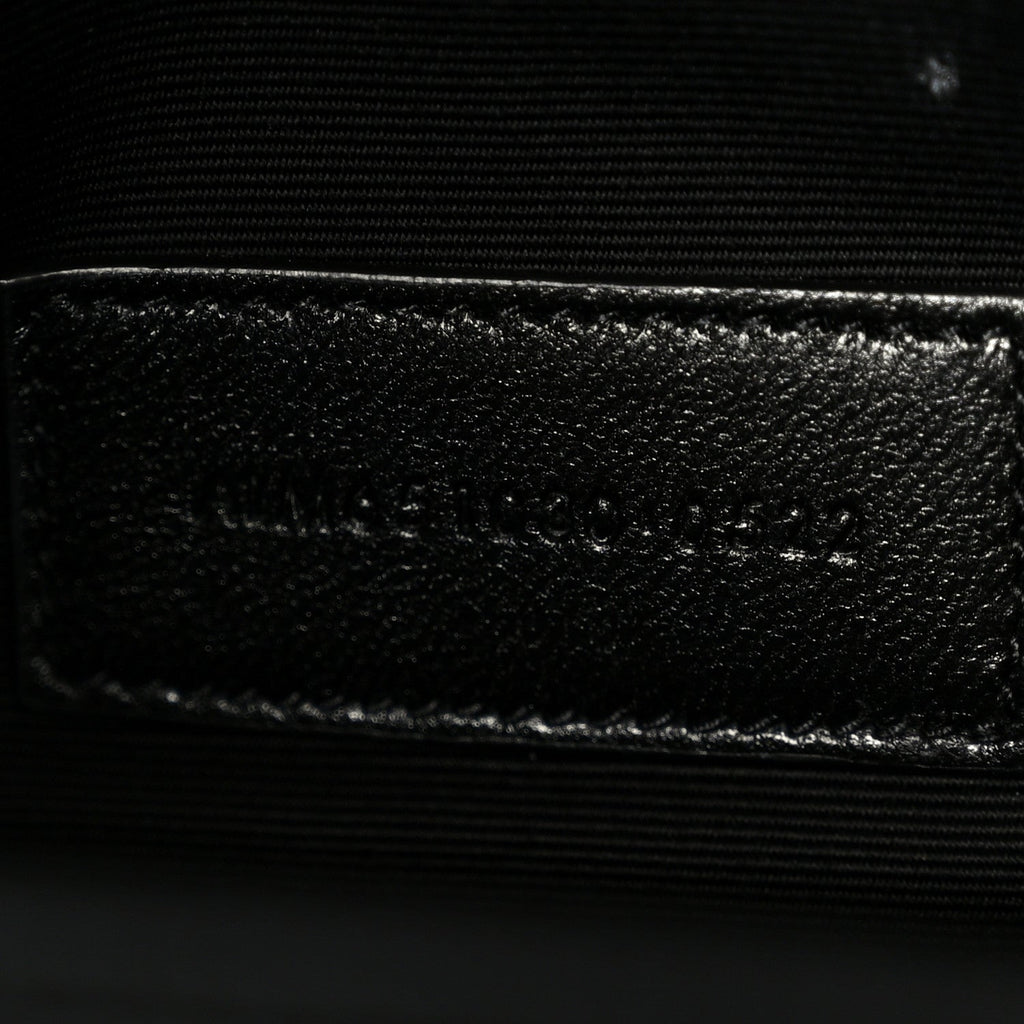Grain De Poudre Textured Mixed Matelasse Triquilt Monogram Clutch Black