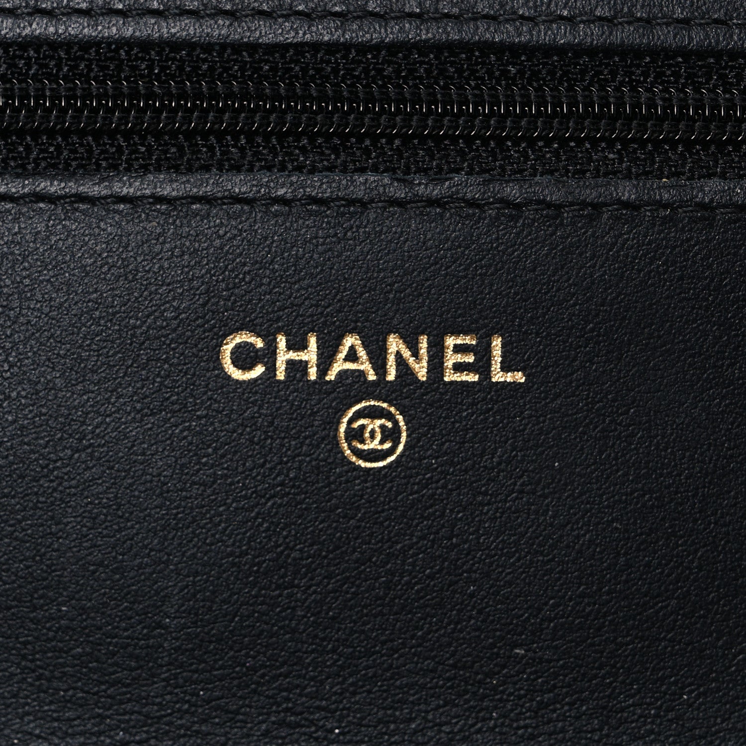 Aged Calfskin Lucky Charms 2.55 Reissue Wallet on Chain WOC Black