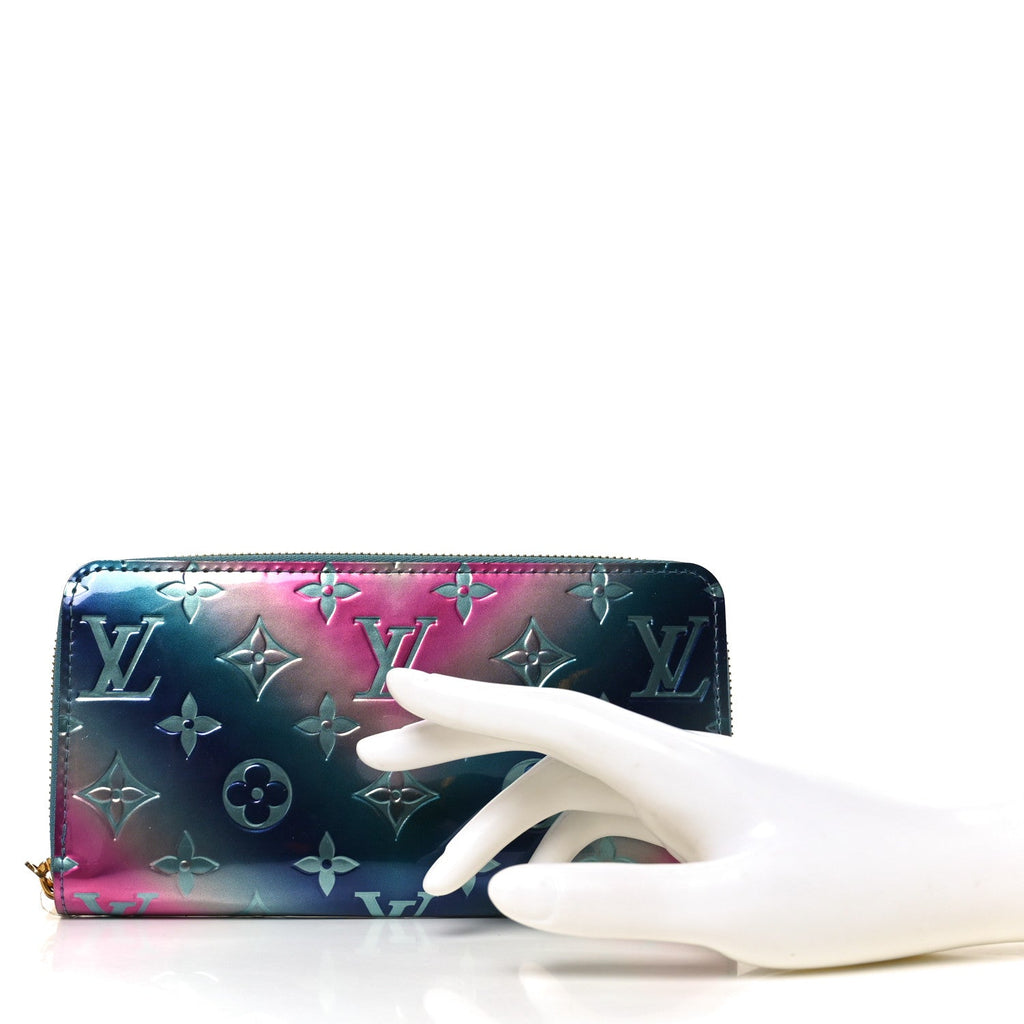 Metallic Vernis Degrade Zippy Wallet Blue Pink