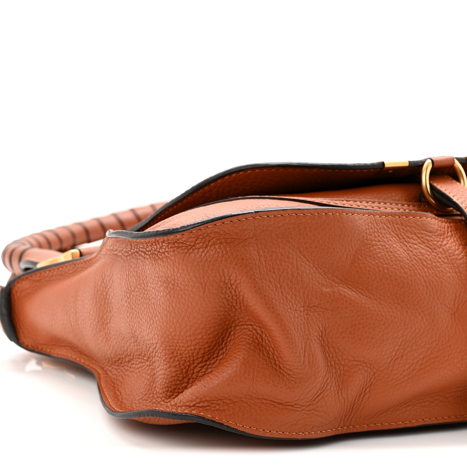 Calfskin Small Marcie Satchel Tan