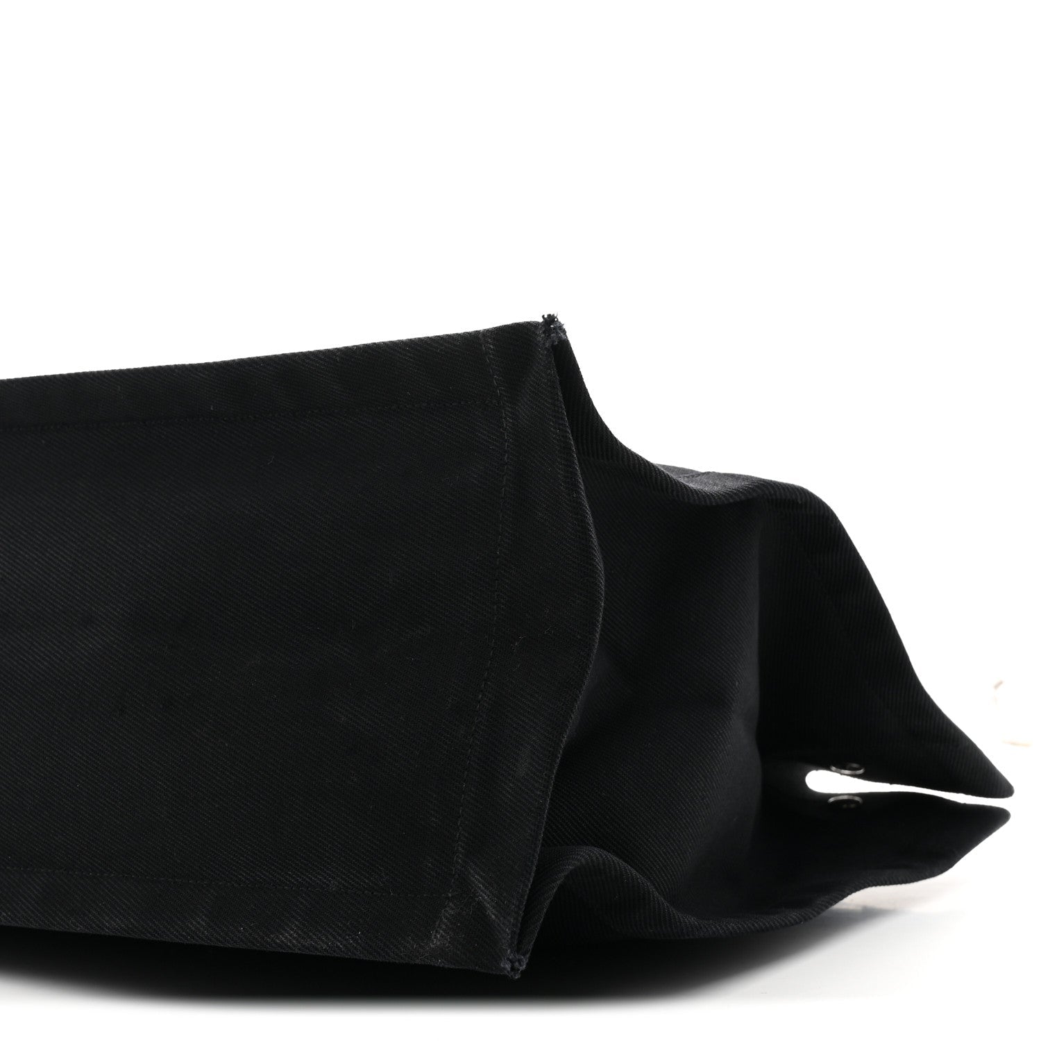 Linen Calfskin Rive Gauche Tote Black