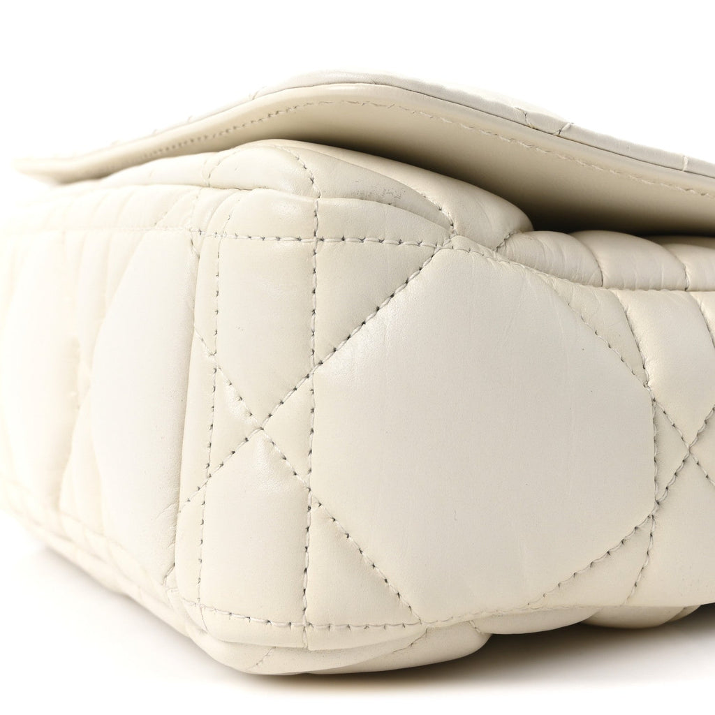 Calfskin Macrocannage Small Caro Bag White