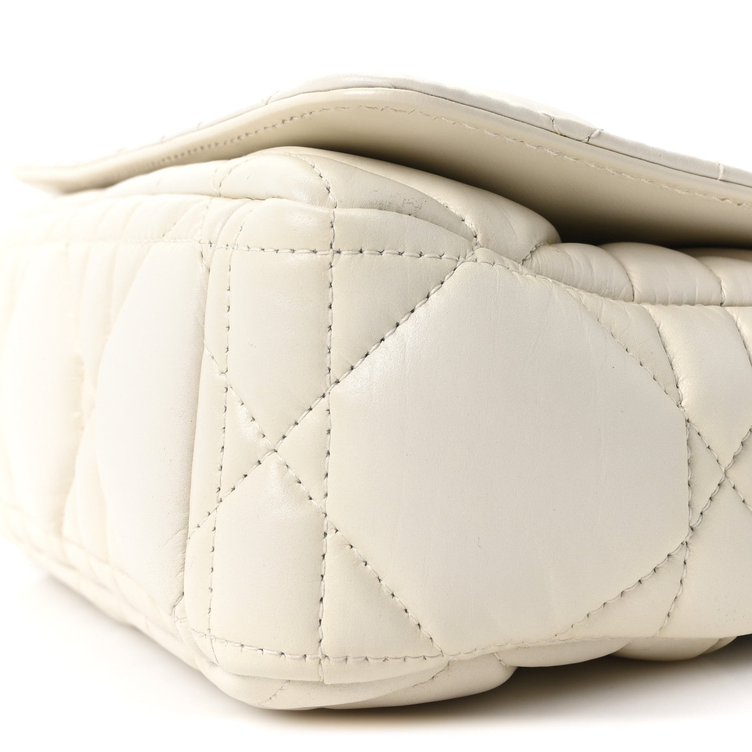 Calfskin Macrocannage Small Caro Bag White