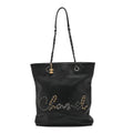 Calfskin Chain 20s Signature Tote Black