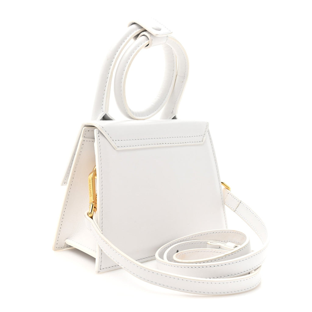 Smooth Calfskin Le Chiquito Noeud White