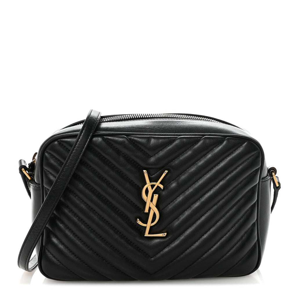 Calfskin Matelasse Monogram Lou Camera Bag Black