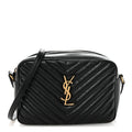 Calfskin Matelasse Monogram Lou Camera Bag Black