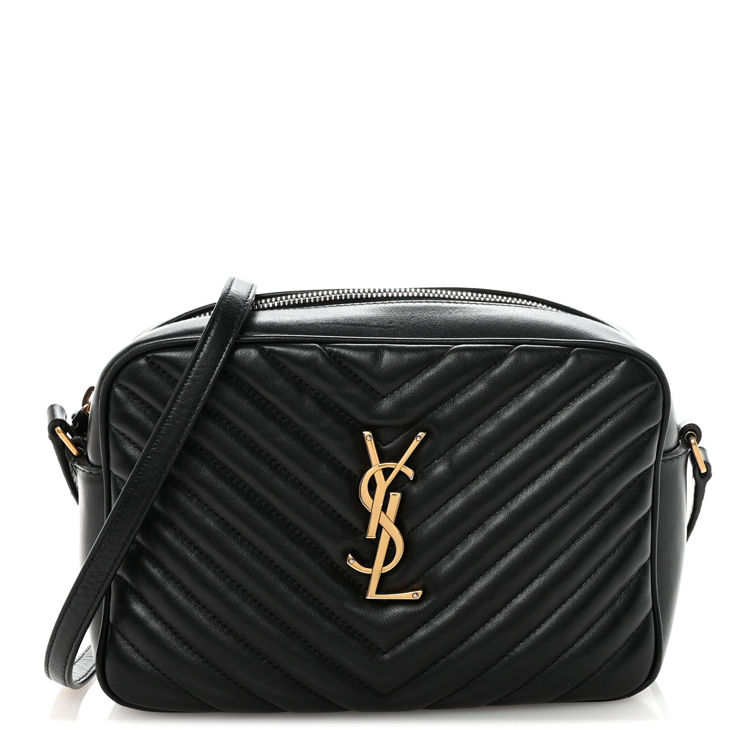 Calfskin Matelasse Monogram Lou Camera Bag Black