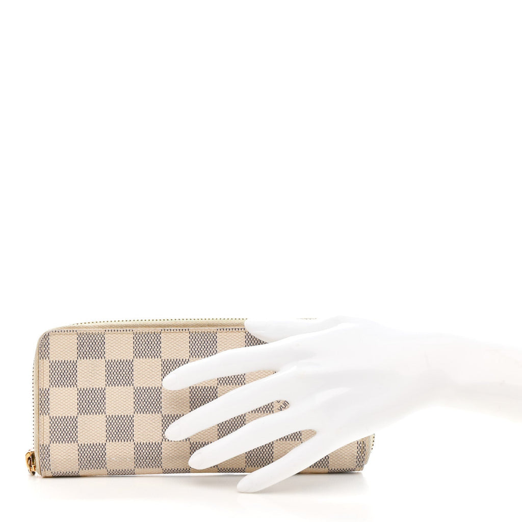 Damier Azur Clemence Wallet Rose Ballerine
