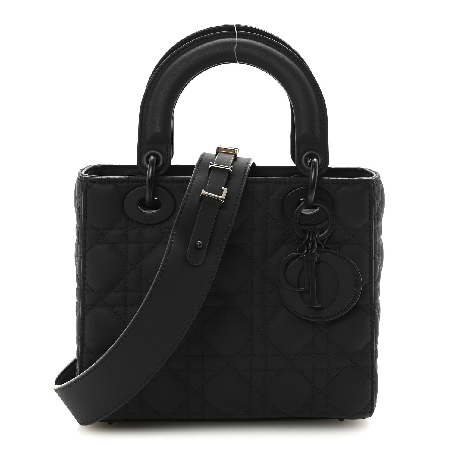 Ultra Matte Calfskin Cannage Small My ABCDior Lady Dior Black
