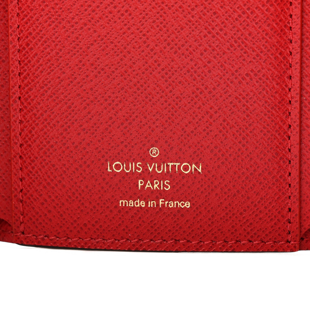 Damier Ebene Victorine Wallet Red