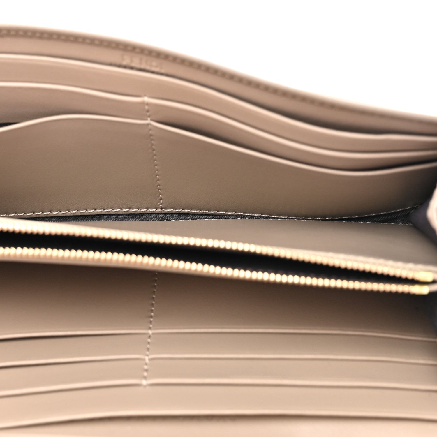 Vitello King Cruise FF Diamonds Continental Envelope Wallet On Chain Truffle Dove