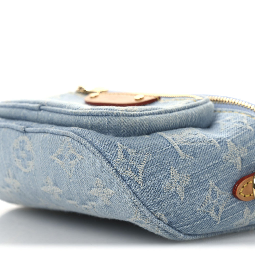Monogram Denim Mini Bumbag Sky Blue