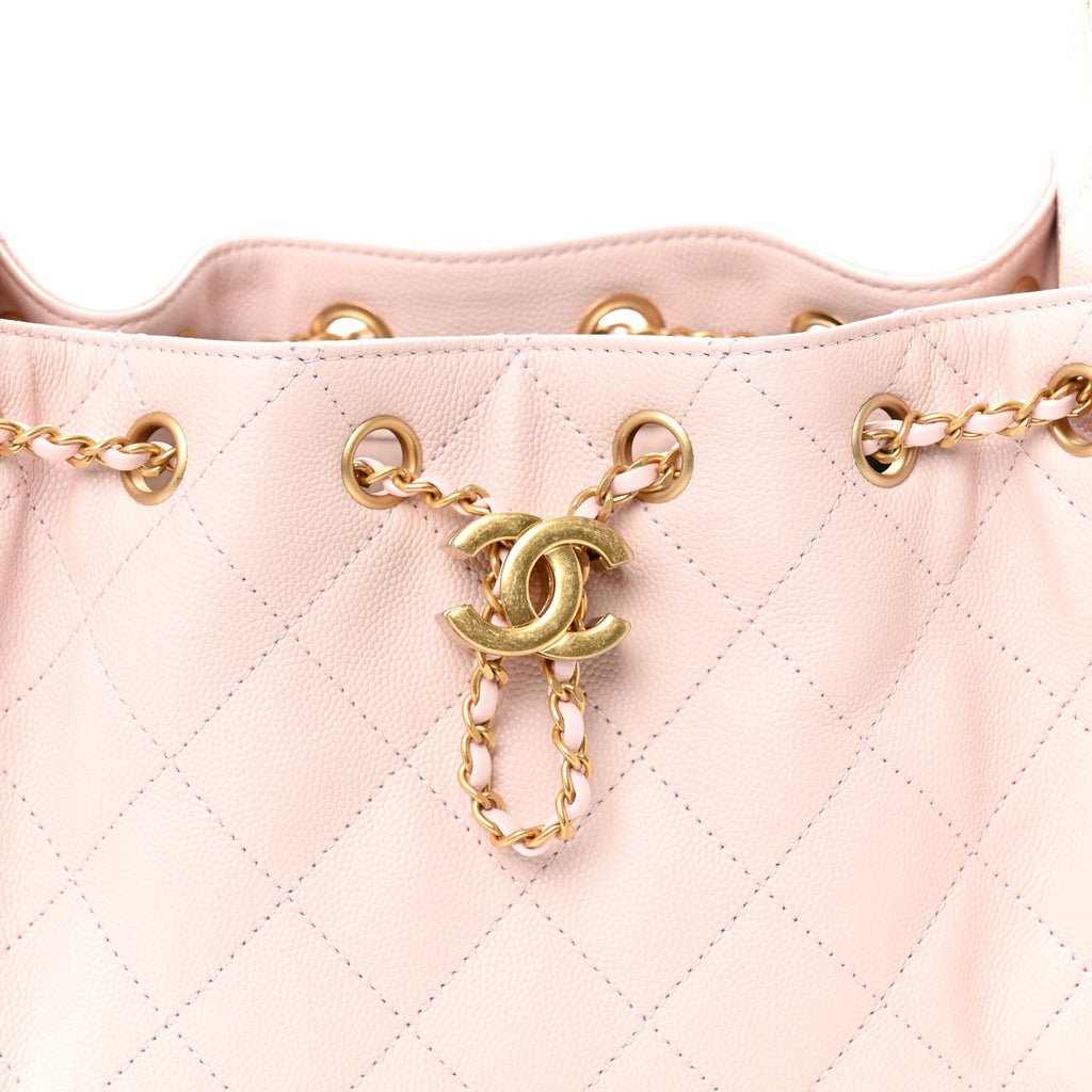 Caviar Quilted Mini Chanel 25 Handbag Light Pink