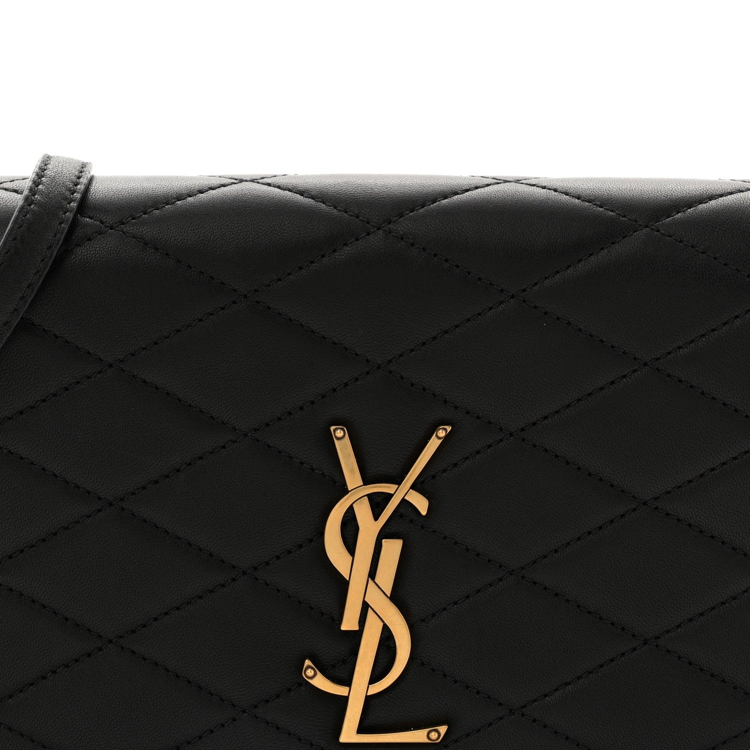 Lambskin Quilted Monogram Kate 99 Black