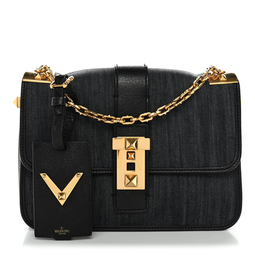 Denim B-Rockstud Flap Blue Blue