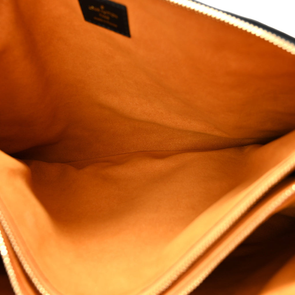 Lambskin Embossed Monogram Coussin MM Black