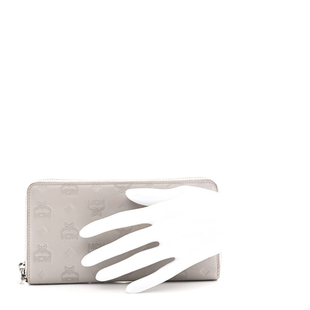 Calfskin Ottomar Monogram Klara Zip Wallet Dove