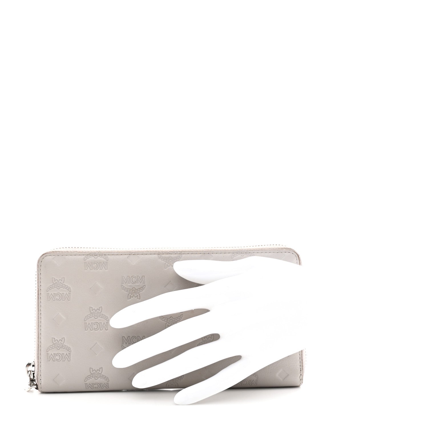 Calfskin Ottomar Monogram Klara Zip Wallet Dove