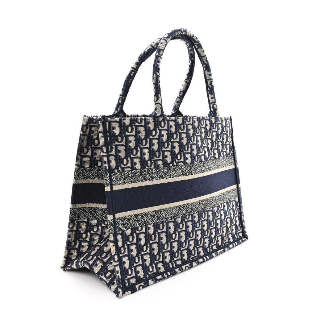 Oblique Medium Book Tote Blue Multicolor