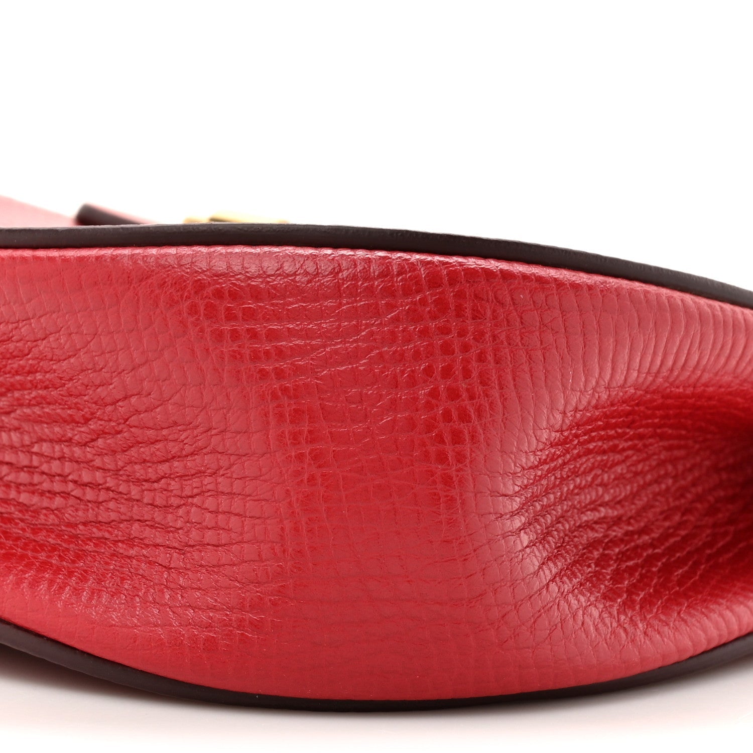 Grained Calfskin Lambskin Mini Bi-Color Drew Shoulder Bag Red