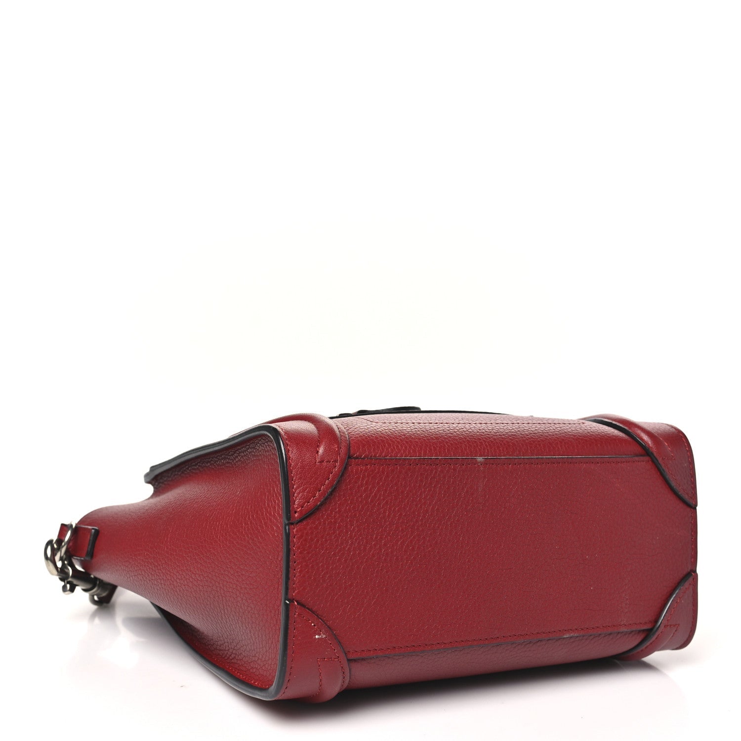Drummed Calfskin Nano Luggage Merlot