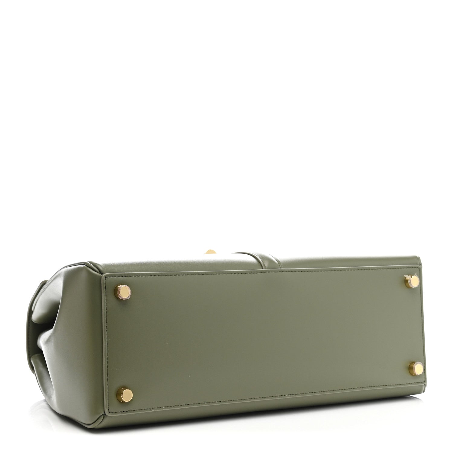 Satinated Calfskin Medium 16 Top Handle Bag Sage