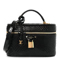 Snakeskin Vanity Pouch Black