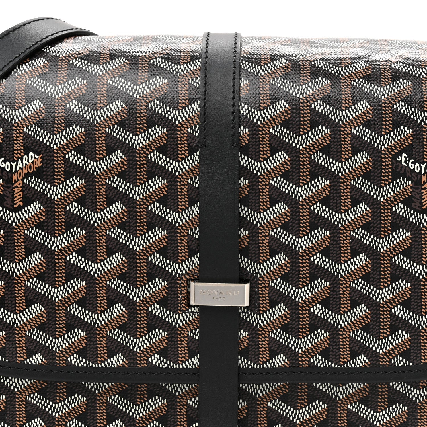 Goyardine Belvedere II MM Messenger Bag Black