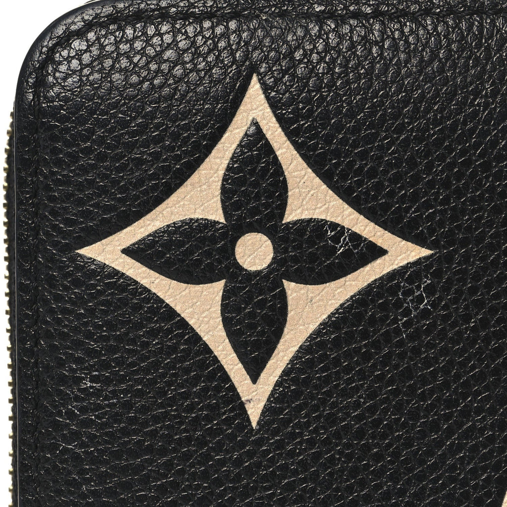 Empreinte Monogram Giant Zippy Wallet Black Beige