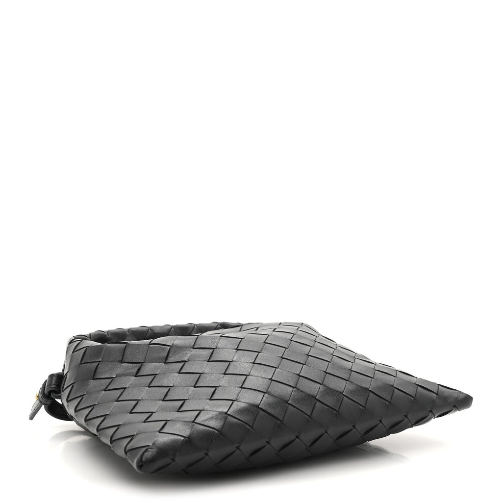 Calfskin Intrecciato Mini Hop Black