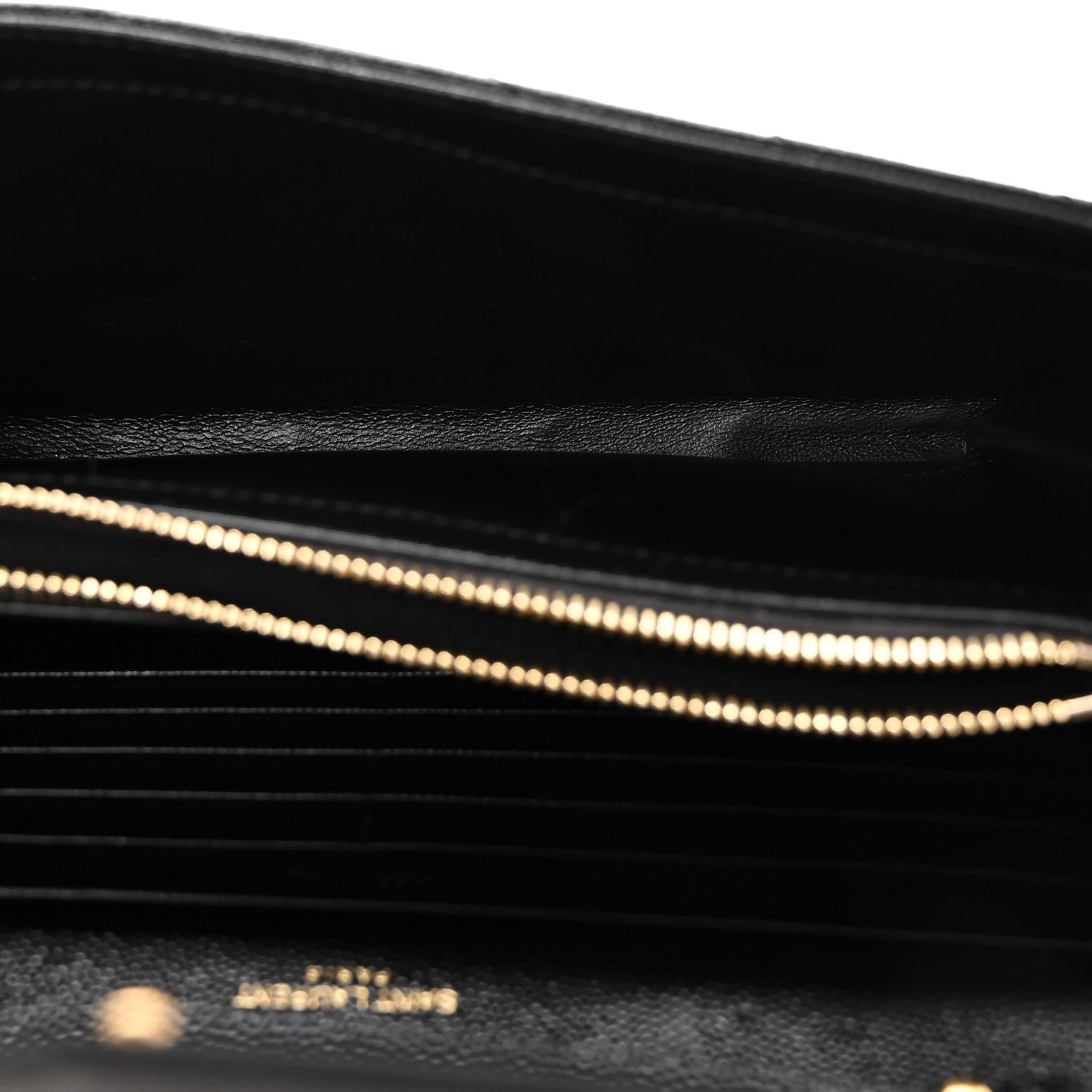 Grain De Poudre Matelasse Chevron Monogram Chain Wallet Black