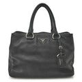 Vitello Daino Tote Dark Grey