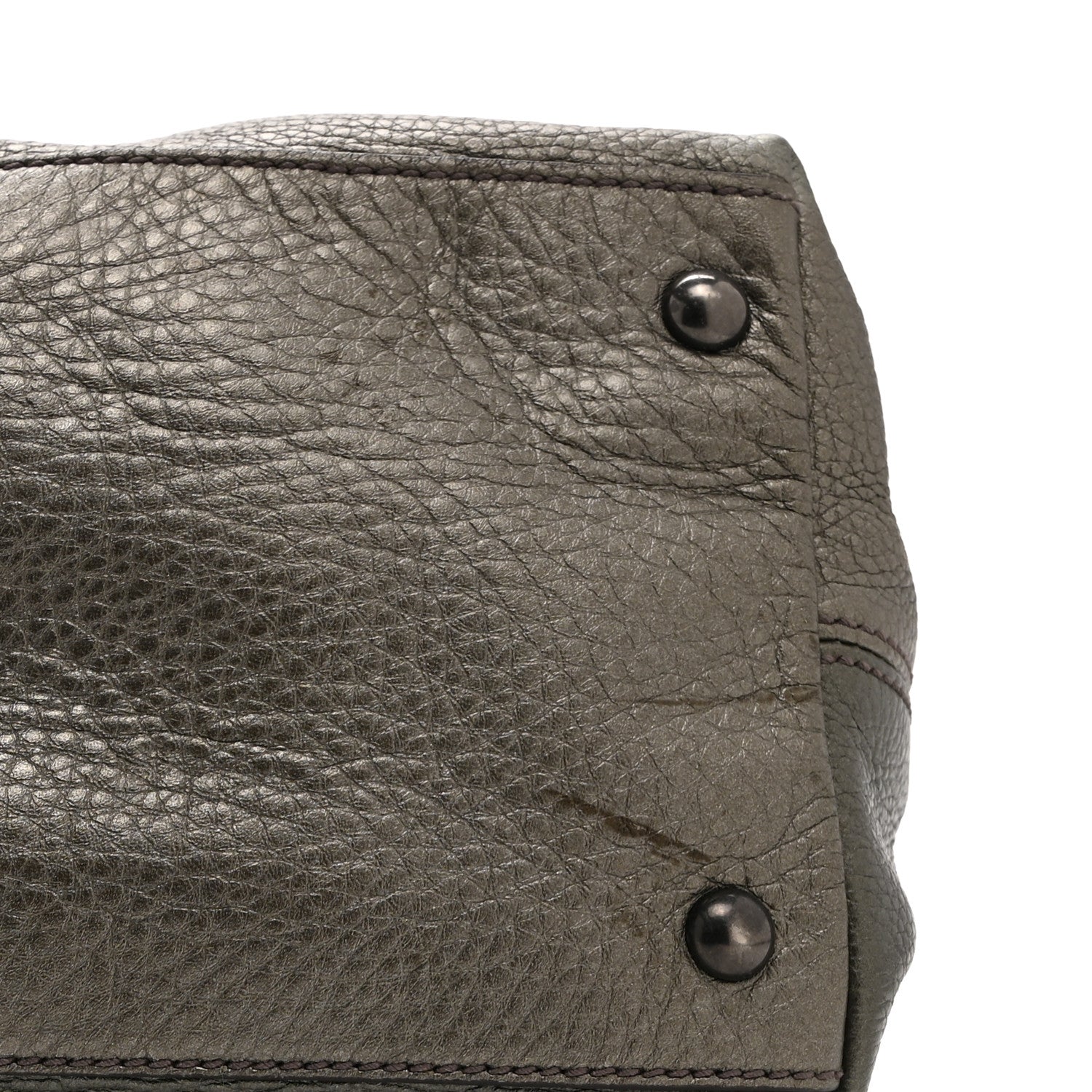 Metallic Cellarius Calfskin Small Soho Top Handle Satchel Sasso