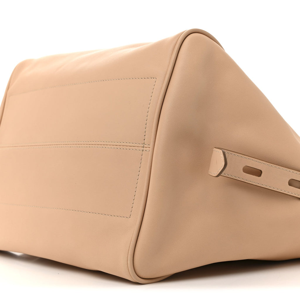 Calfskin Hollywood T Twist Tote Oat
