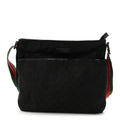 Monogram Web Medium Flat Messenger Bag Black