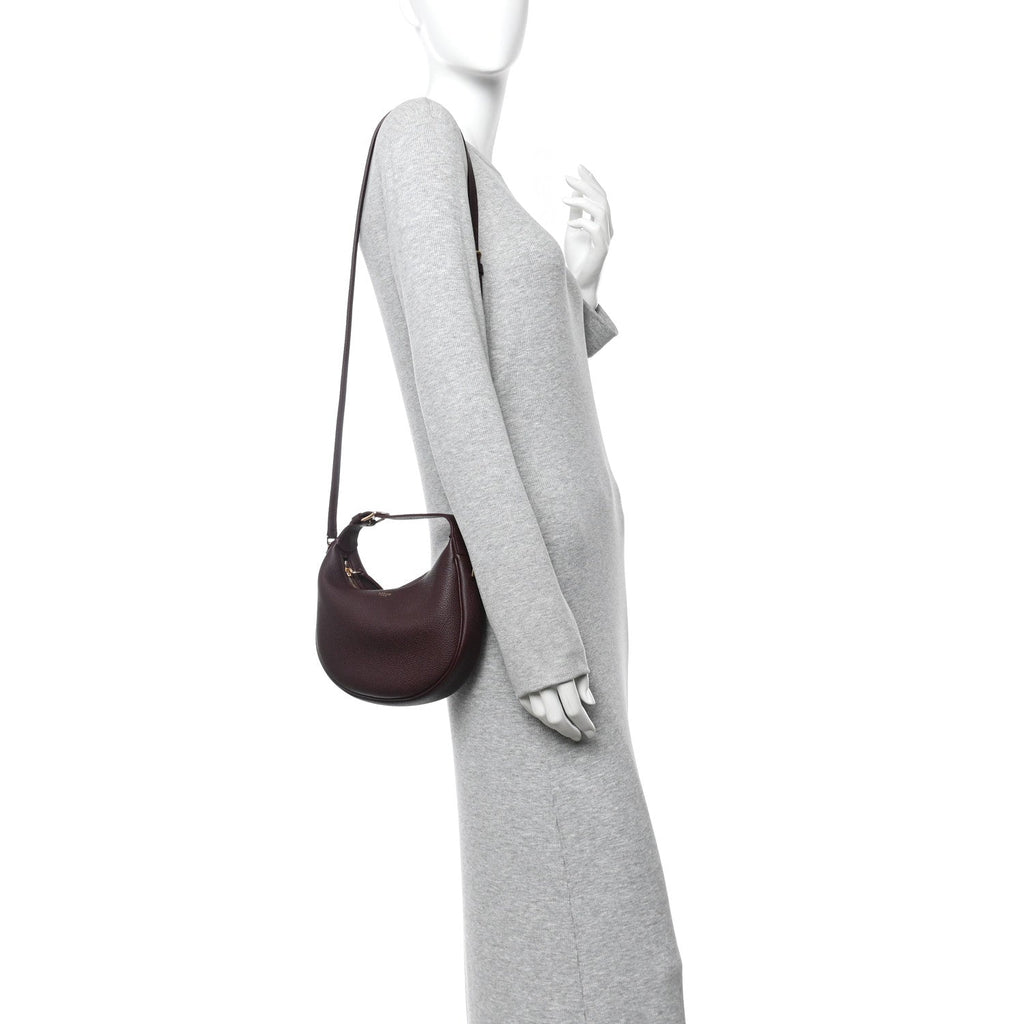Supple Grained Calfskin Teen Lulu Shoulder Bag Deep Burgundy