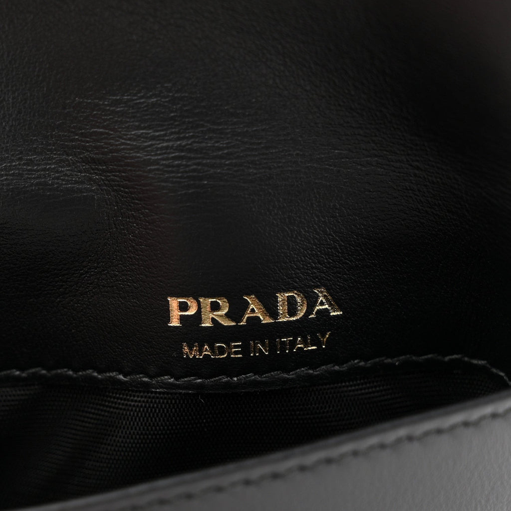 Vitello  Holder With Braided Strap Black