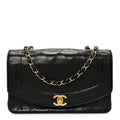 Lambskin Quilted Small Single Flap Black