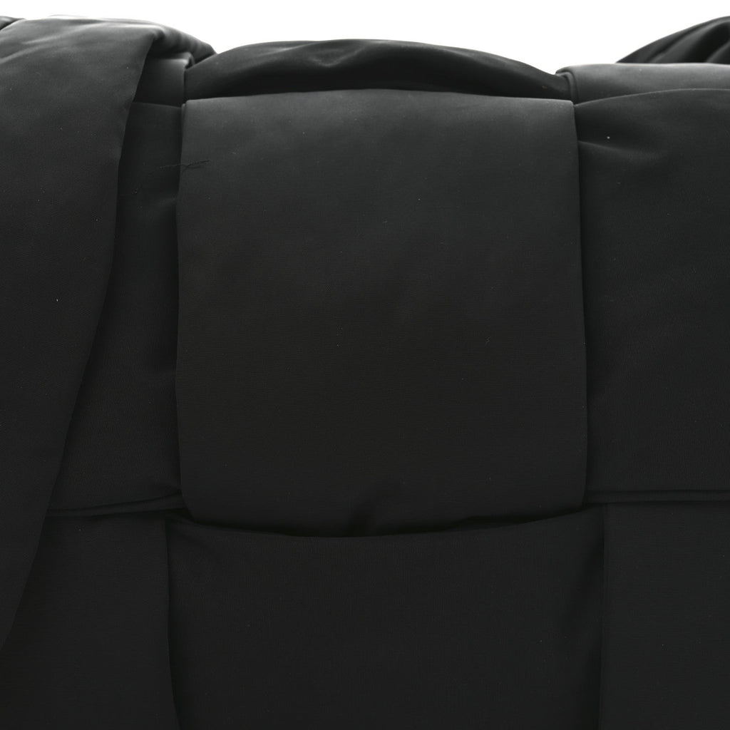 Nylon Intrecciato Padded Tech Maxi Cassette Bag Black