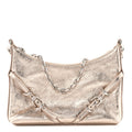 Metallic Calfskin Mini Voyou Bag Dusty Gold