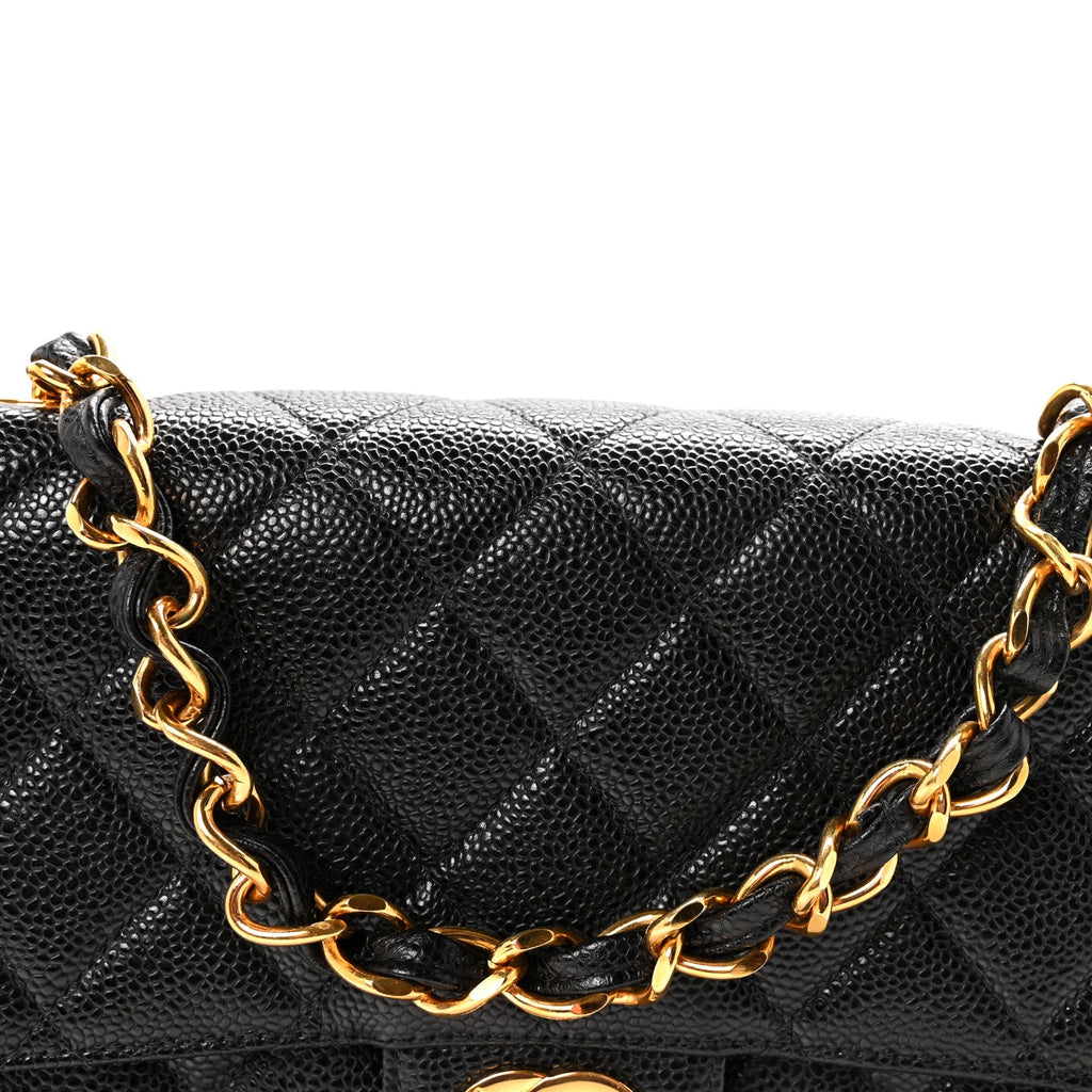 Caviar Jumbo Single Flap Black