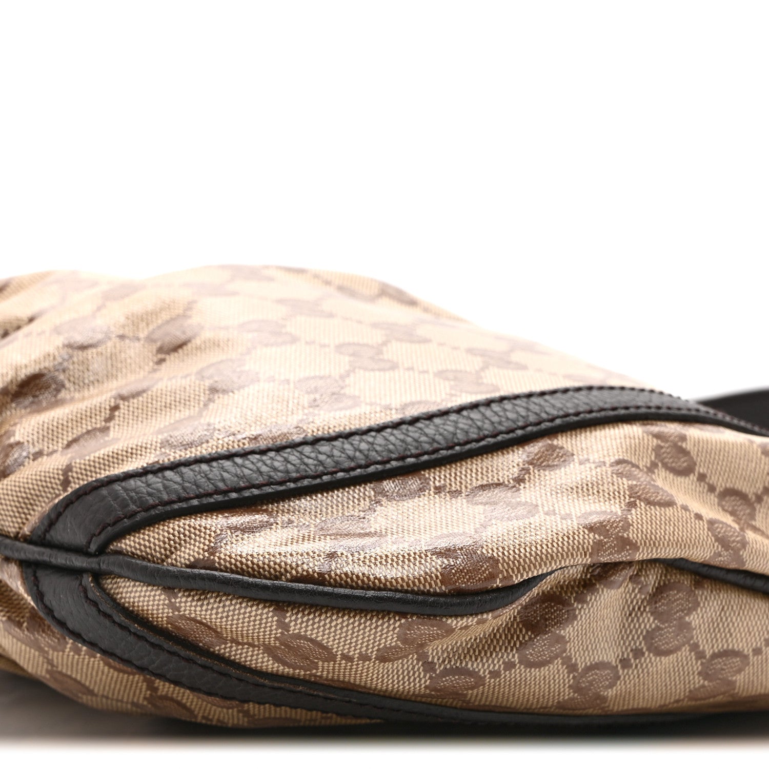 Crystal Monogram Small D Gold Ring Messenger Dark Brown