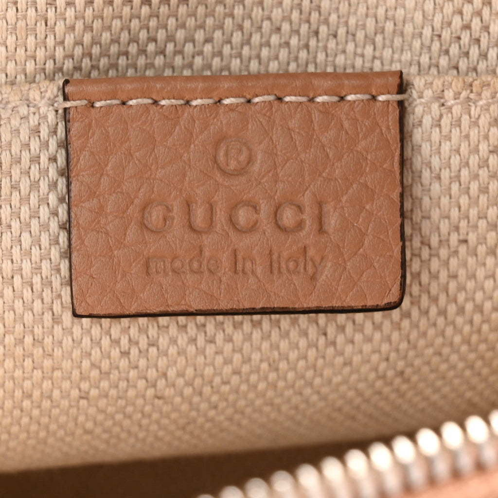 Pebbled Calfskin Small Soho Disco Bag Camelia