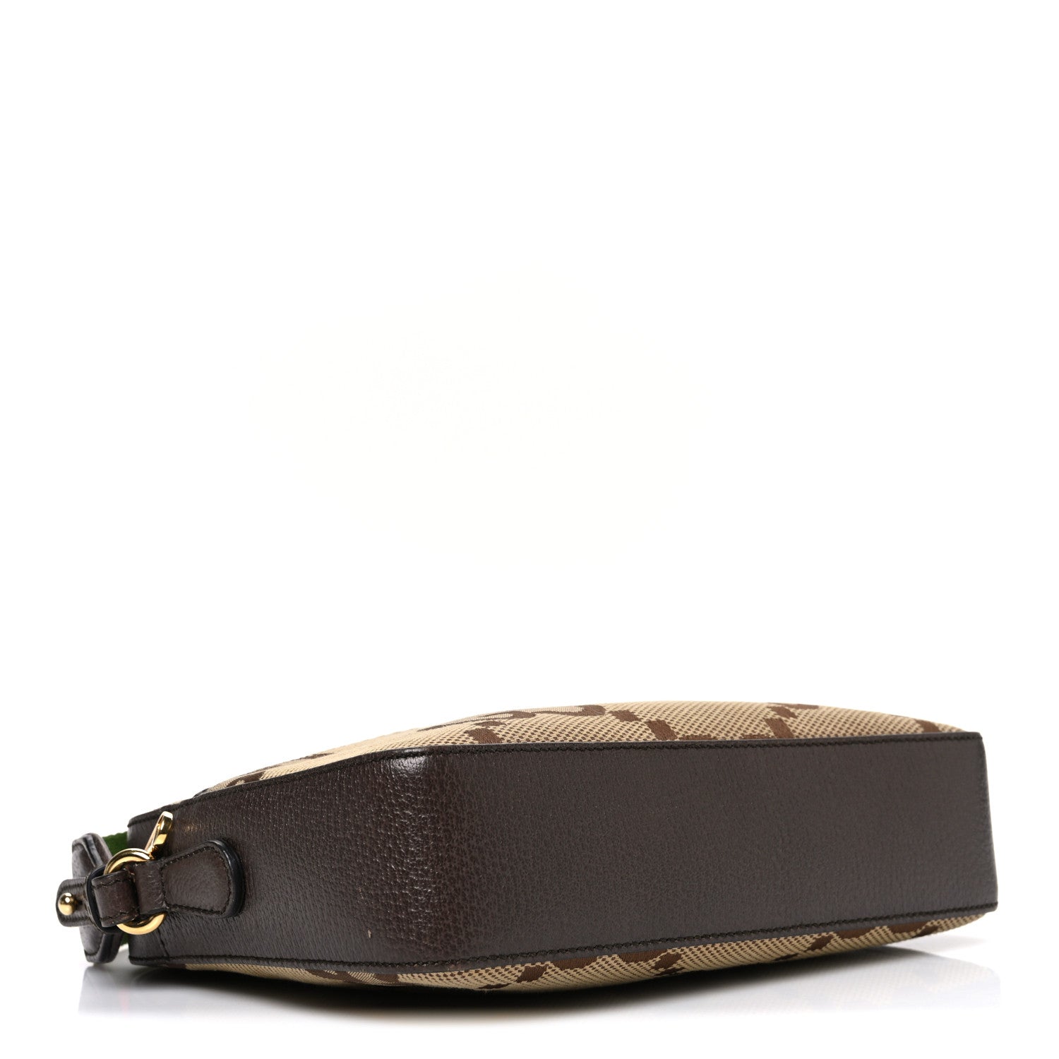 Monogram Jumbo GG Textured Dollar Calfskin Web Messenger Shoulder Bag Camel Ebony New Acero