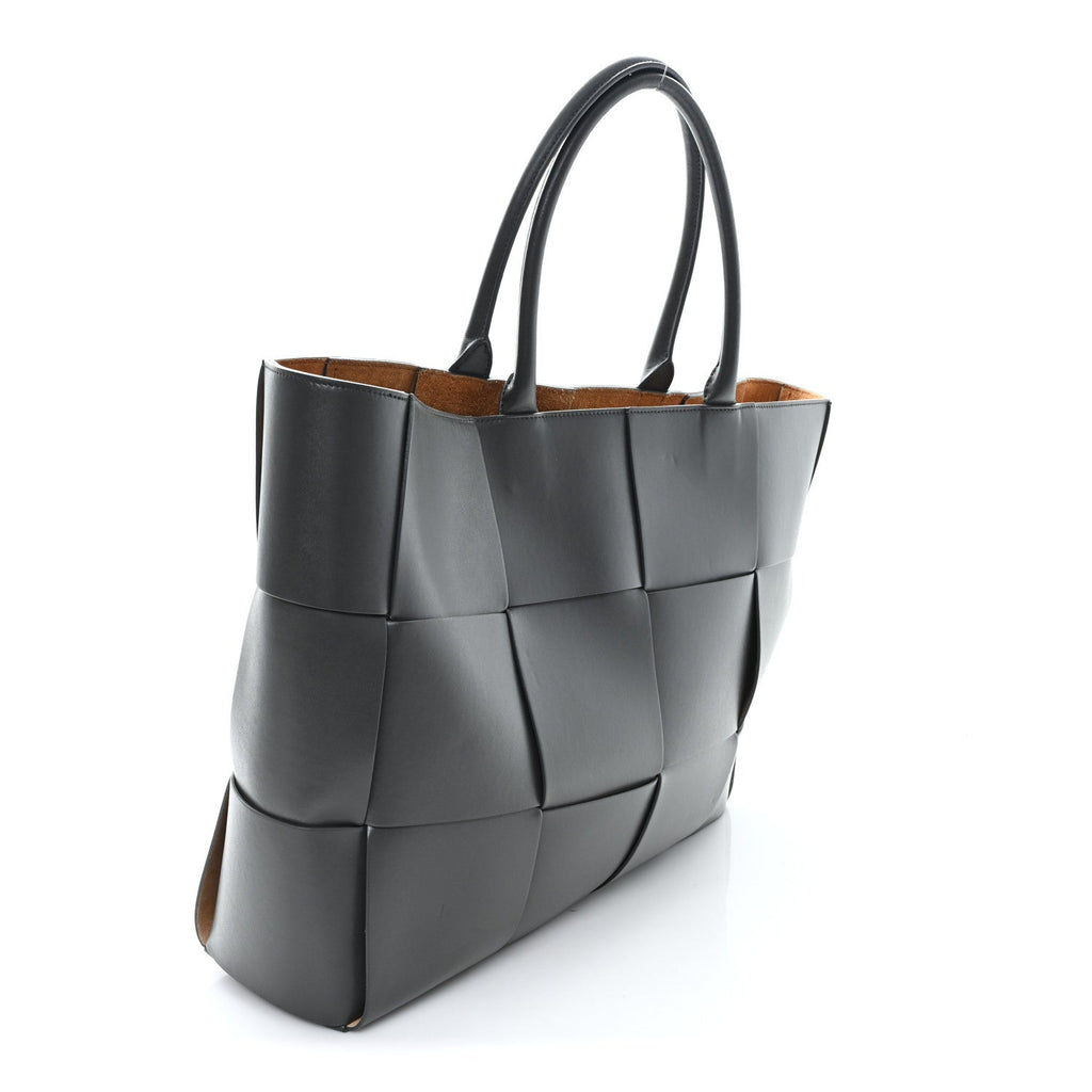 Nappa Maxi Intrecciato Large Arco Tote Grey