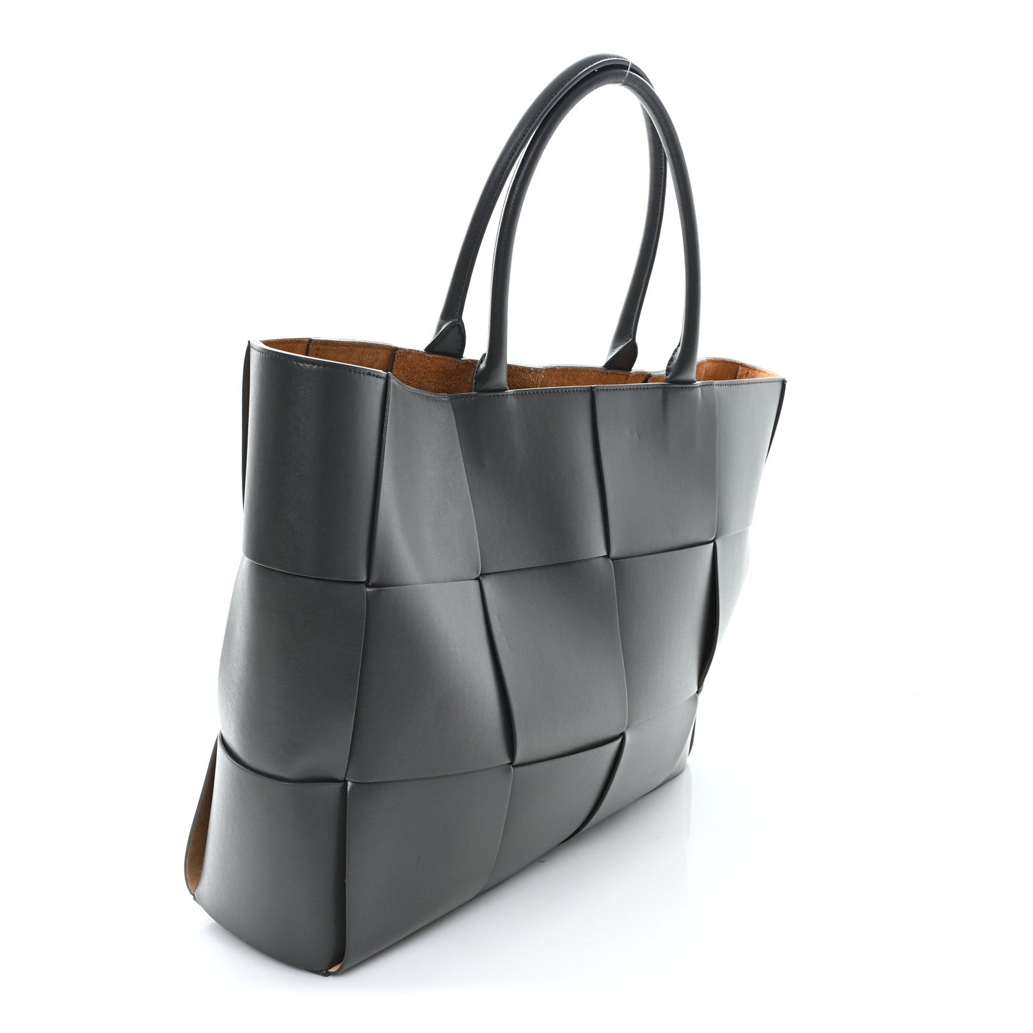 Nappa Maxi Intrecciato Large Arco Tote Grey