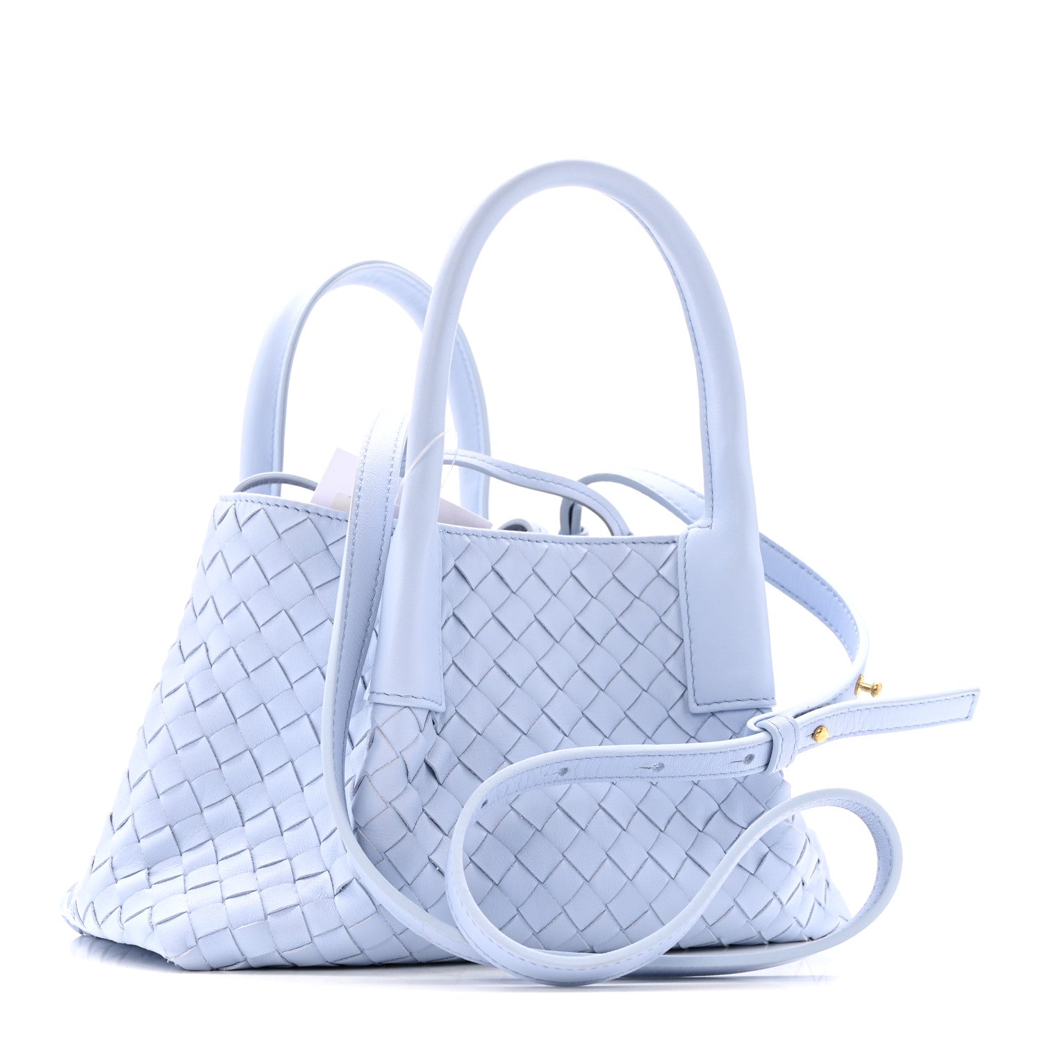 Calfskin Intrecciato Small Pinacoteca Tote Lunar Fondant